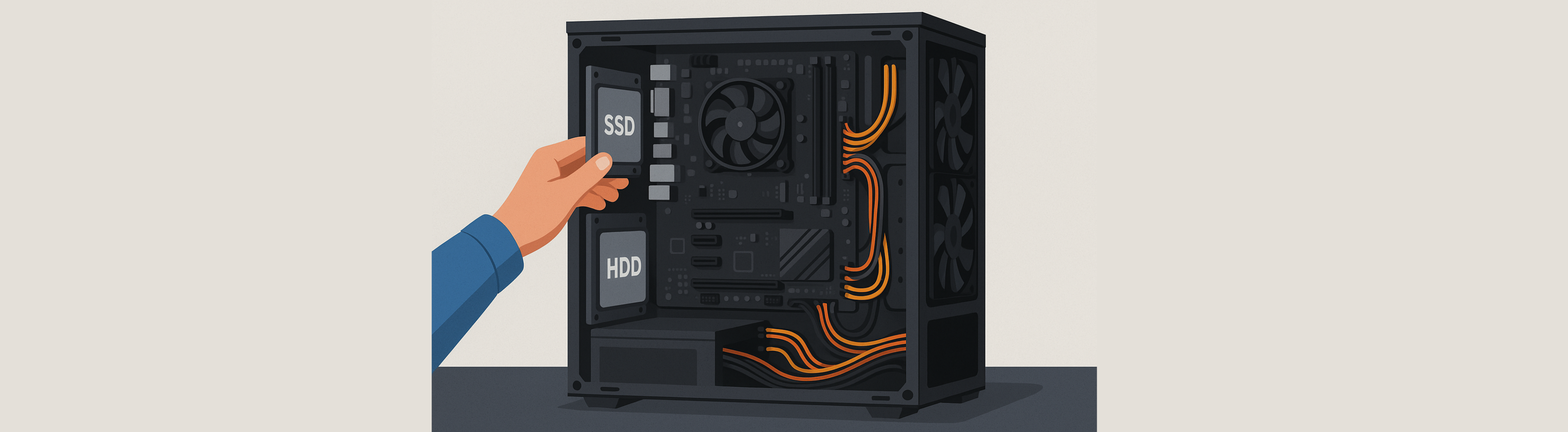 Installing 2.5 inch SSDs and HDDs
